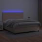 Preview: Boxspringbett mit Matratze & LED Cappuccino-Braun 160x200cm