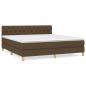 Preview: Boxspringbett mit Matratze Dunkelbraun 160x200 cm Stoff