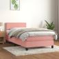 Preview: ARDEBO.de - Boxspringbett mit Matratze Rosa 90x190 cm Samt