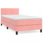 Preview: Boxspringbett mit Matratze Rosa 90x190 cm Samt