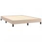 Preview: Boxspringbett Matratze Cappuccino-Braun 140x200cm Kunstleder