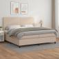 Preview: ARDEBO.de - Boxspringbett Matratze Cappuccino-Braun 200x200cm Kunstleder