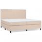 Preview: Boxspringbett Matratze Cappuccino-Braun 200x200cm Kunstleder