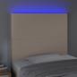 Preview: LED Kopfteil Cappuccino-Braun 100x5x118/128cm Kunstleder