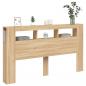 Preview: LED-Kopfteil Sonoma Eiche 180x18,5x103,5 cm Holzwerkstoff