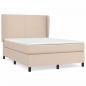 Preview: Boxspringbett Matratze Cappuccino-Braun 140x200cm Kunstleder