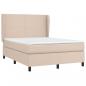 Preview: Boxspringbett Matratze Cappuccino-Braun 140x200cm Kunstleder