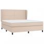 Preview: Boxspringbett Matratze Cappuccino-Braun 160x200 cm Kunstleder