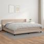 Preview: ARDEBO.de - Boxspringbett Matratze Cappuccino-Braun 200x200cm Kunstleder