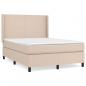 Preview: Boxspringbett Matratze Cappuccino-Braun 140x200cm Kunstleder