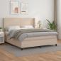 Preview: ARDEBO.de - Boxspringbett Matratze Cappuccino-Braun 160x200 cm Kunstleder