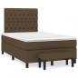 Preview: Boxspringbett mit Matratze Dunkelbraun 120x200 cm Stoff