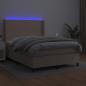 Preview: Boxspringbett mit Matratze & LED Cappuccino-Braun 140x200cm