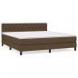 Preview: Boxspringbett mit Matratze Dunkelbraun 160x200 cm Stoff