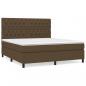 Preview: Boxspringbett mit Matratze Dunkelbraun 160x200 cm Stoff