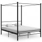 Preview: ARDEBO.de - Himmelbett Schwarz Metall 160x200 cm