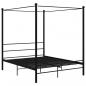 Preview: Himmelbett Schwarz Metall 160x200 cm