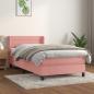 Preview: ARDEBO.de - Boxspringbett mit Matratze Rosa 90x190 cm Samt