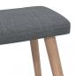 Preview: Relaxsessel mit Hocker Dunkelgrau Stoff