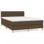 Preview: Boxspringbett mit Matratze Dunkelbraun 140x190 cm Stoff