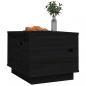 Preview: Couchtisch Schwarz 40x50x35 cm Massivholz Kiefer