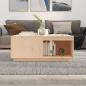 Preview: Couchtisch 100x101x40,5 cm Massivholz Kiefer