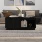 Preview: Couchtisch Schwarz 100x101x40,5 cm Massivholz Kiefer