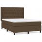 Preview: Boxspringbett mit Matratze Dunkelbraun 140x200 cm Stoff