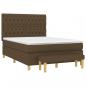 Preview: Boxspringbett mit Matratze Dunkelbraun 140x190 cm Stoff