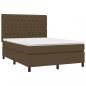 Preview: Boxspringbett mit Matratze Dunkelbraun 140x200 cm Stoff