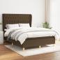 Preview: ARDEBO.de - Boxspringbett mit Matratze Dunkelbraun 140x200 cm Stoff