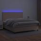 Preview: Boxspringbett mit Matratze & LED Cappuccino-Braun 180x200cm