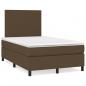 Preview: Boxspringbett mit Matratze Dunkelbraun 120x200 cm Stoff