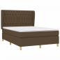 Preview: Boxspringbett mit Matratze Dunkelbraun 140x190 cm Stoff