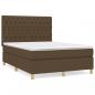 Preview: Boxspringbett mit Matratze Dunkelbraun 140x200 cm Stoff