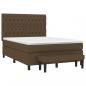 Preview: Boxspringbett mit Matratze Dunkelbraun 140x190 cm Stoff