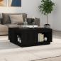 Preview: ARDEBO.de - Couchtisch Schwarz 80x81x36,5 cm Massivholz Kiefer