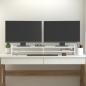 Preview: Monitorständer Weiß 100x27x15 cm Massivholz Kiefer
