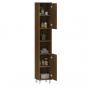 Preview: Badschrank Braun Eichen-Optik 30x30x179 cm Holzwerkstoff