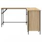 Preview: Schreibtisch Sonoma-Eiche 141x141x75 cm Holzwerkstoff