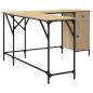 Preview: Schreibtisch Sonoma-Eiche 141x141x75 cm Holzwerkstoff