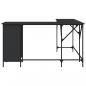 Preview: Schreibtisch Schwarz 141x141x75 cm Holzwerkstoff