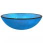 Preview: Waschbecken Hartglas 42x14 cm Blau