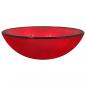 Preview: Waschbecken Hartglas 42x14 cm Rot