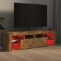 Preview: TV-Schrank mit LED-Leuchten Räuchereiche 140x36,5x40 cm