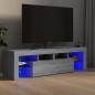 Preview: ARDEBO.de - TV-Schrank mit LED-Leuchten Grau Sonoma 140x36,5x40 cm