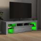 Preview: TV-Schrank mit LED-Leuchten Grau Sonoma 140x36,5x40 cm