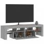 Preview: TV-Schrank mit LED-Leuchten Grau Sonoma 140x36,5x40 cm