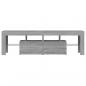 Preview: TV-Schrank mit LED-Leuchten Grau Sonoma 140x36,5x40 cm