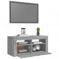 Preview: TV-Schrank mit LED-Leuchten Grau Sonoma 90x35x40 cm